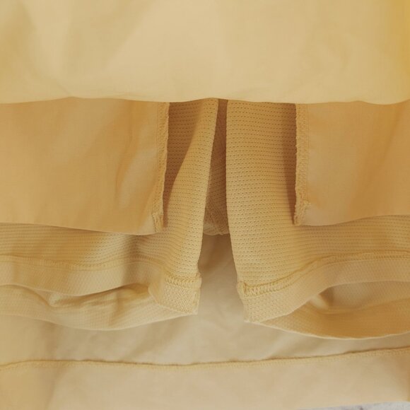 ATHLETA Brooklyn Skort 16" Pale Yellow Lined Stretch Tennis Workout Size 12 - Picture 3 of 7